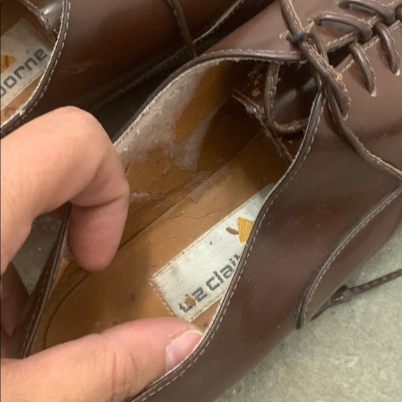 Vintage 90s Liz Claiborne Dark Oxford Brown Leather Shoes - Picture 4 of 8